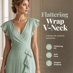 Robe Maxi Chiffon à Volants